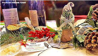Picture of holiday table decorations