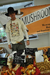 Picture of vendor with edibles