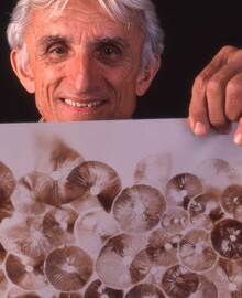 Picture of Sam Ristich in 1981 with spore prints
