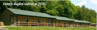 Picture of family duplex cabins at PEEC